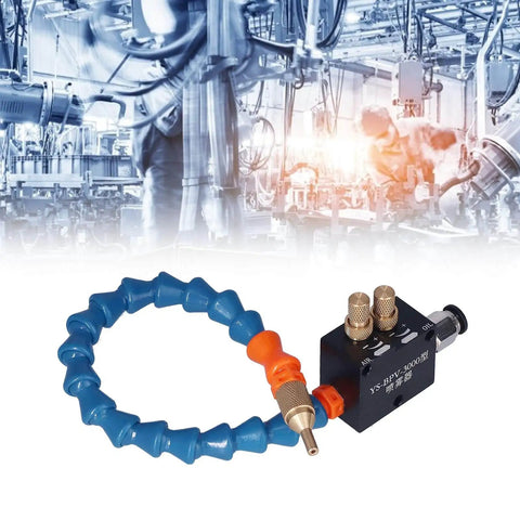Mist Coolant Lubrication System for CNC Lathe Milling and Drilling Tools, Beefy Aluminum Body With Air Pipe, Precise Copper Filter