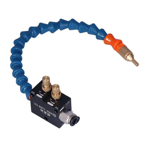Mist Coolant Lubrication System for CNC Lathe Milling and Drilling Tools, Beefy Aluminum Body With Air Pipe, Precise Copper Filter