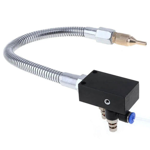 Mist Coolant Lubrication Spray System For CNC Machines With Metal Nozzle And Check Valve One Point Five Meter Flexible Tubing