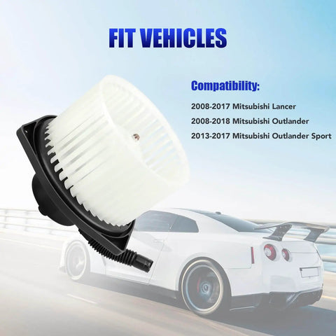 Front HVAC Blower Motor With Fan For Mitsubishi Lancer Outlander And Outlander Sport Drop In Ready Direct Fit 2008 2009 2010 2011 2012 2013 2014 2015 2016 2017 2018 Replacement 700239 By LCWRGS compatible with vehicles