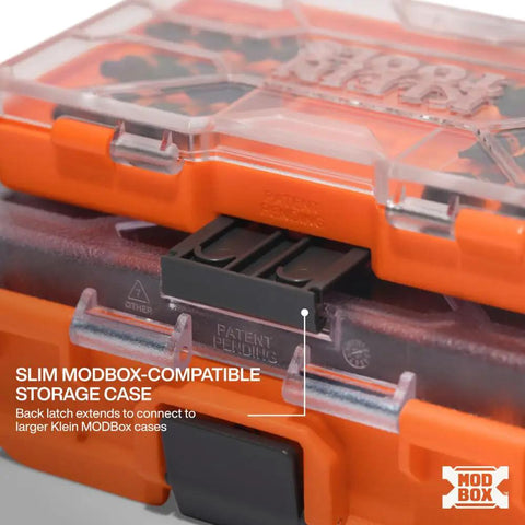 Slim Micro-Ratchet ProFlex Impact Driver Bit Set for Tight Spots in MODbox Compatible Ultra-Slim Storage Case