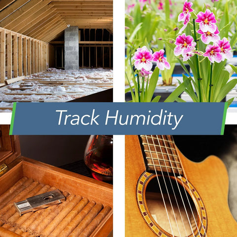 Smart Indoor Outdoor Temperature And Humidity Monitor With App Monitoring And Heat Index For Fridge RV And More No Fuss Setup In Seconds And Real Time Alerts For Temperature Humidity And Battery Status SensorPush in various environments.