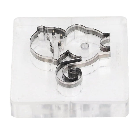 Monkey Pattern Alloy Steel Leather Cutting Die And Punching Mold For DIY Crafts shown in clear material with monkey shape