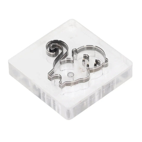 Monkey Pattern Alloy Steel Leather Cutting Die And Punching Mold for DIY Crafts, clear base with monkey shape on white background