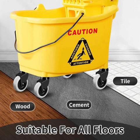 3 Inch Mop Bucket Wheel Replacement Set Of 4 Non Marking TPR Castors For Rubbermaid Models 7570 L2 7571 7580 7581 7582 7583 WaveBrake Compatible