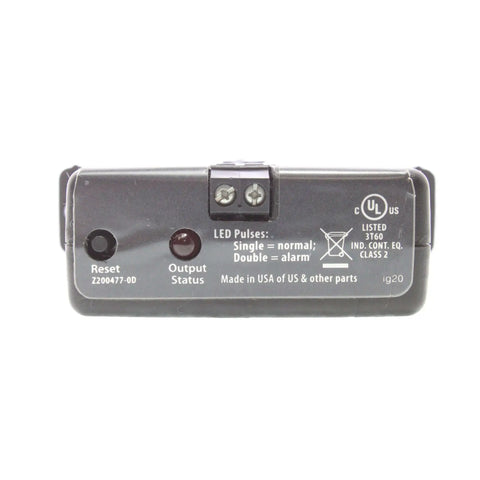 Back view of a Current Status Switch With Split Core For VFD Motors, Hawkeye H904 Microprocessor Based Amperage Monitor.
