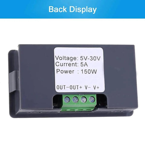 Back view of Motor Driver, PEMENOL DC 5V-24V 5A 150W Motor Speed Controller showing terminal connections and specifications label.