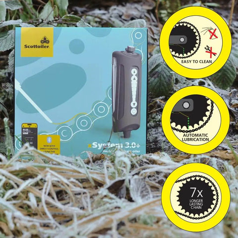 Box of X System 3.0 Plus Electronic Automatic Motorcycle Chain Lubrication System with Bluetooth App Control in grass