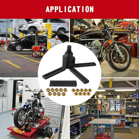 Beefy Heavy Duty Motorcycle Crankcase Splitter And Flywheel Puller Tool for disassembling 2 and 4 stroke engines under 500cc