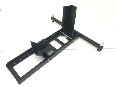 Heavy Duty Beefy Motorcycle Wheel Chock For Trailers And Garages By MaxxHaul, 1800 Pound Capacity Front Tire Stand, Adjustable Wheel Chock