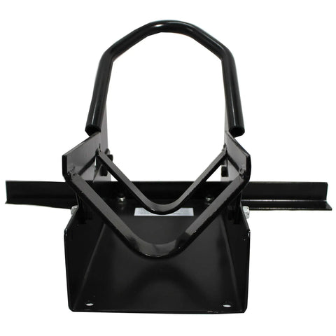 Front view of Deluxe Motorcycle Wheel Chock And Tie-Down Kit Extreme Max 5600.3204, heavy duty steel, semi-gloss finish.