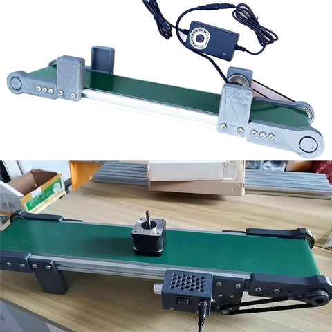 Motorized Industrial Conveyor for Automatic Production with Anti Static Adjustable Table Belt featuring a durable PVC design.