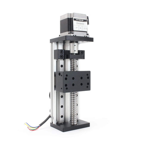 100mm / 3.94" Linear Motion Guide Actuator with 1605 Ballscrew, Double Linear Rail, Nema23 Stepper Motor for CNC Router