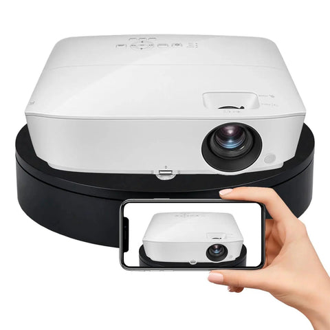 Projector on 32cm Motorized Rotating Platform With 350lbs Capacity for Photography and Display, viewed on a smartphone screen