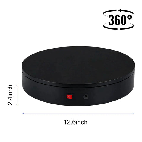 32cm Motorized Rotating Platform with 350lbs Capacity for Photography and Display, Heavy Duty Electric Turntable, top view