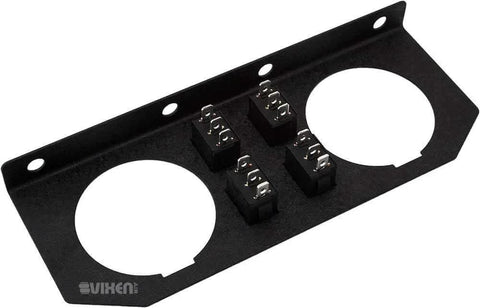 Dual gauge panel for Three Eighth Inch NPT Air Ride Suspension High Flow Air Valves and Solenoids Kit with mounting holes and switches