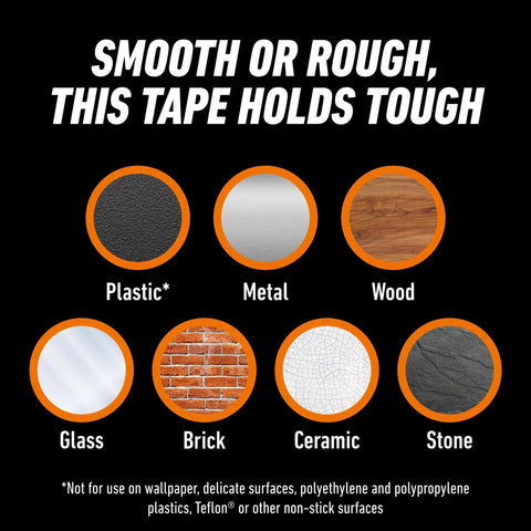 Crystal Clear Double Sided Mounting Tape Weatherproof 1 Inch By 60 Inch Holds Up To 15 Lbs For Window Hanging And Indoor Outdoor Use Permanently Clear Adhesive That Never Yellow Over Time suitable surfaces