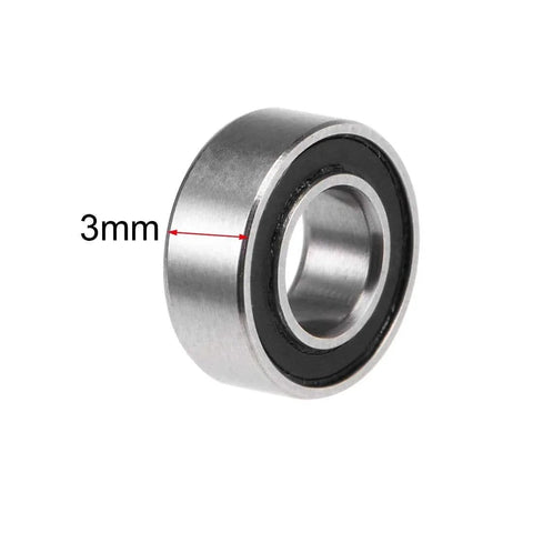 MR84-2RS Deep Groove Ball Bearings 4mm Inner Dia 8mm OD 3mm Bore Double Sealed Chrome Steel Z2 10pcs, side view with 3mm thickness shown