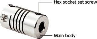 MSH-26C 1/4"-3/8" Flexible Coupling NBK Japan - VXB Ball Bearings