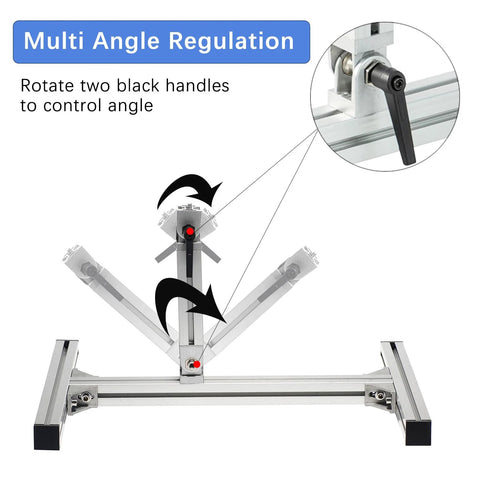 Stand kit for JQDML reciprocating linear actuator; aluminum alloy frame, 8mm shaft, angle adjustable, Amazon brand