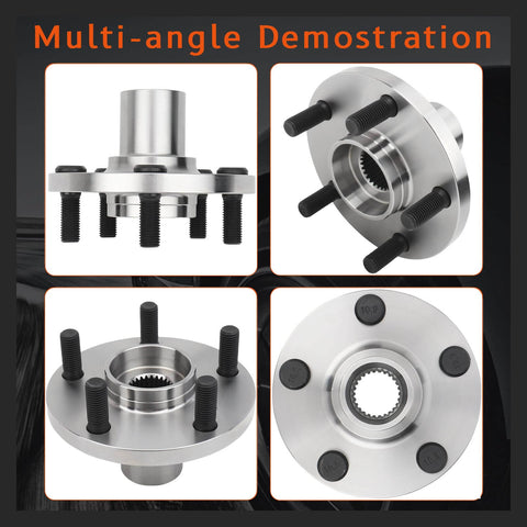Multi-angle view of Pair Front Wheel Hub And Bearing Assembly For Pontiac Vibe, Toyota Celica, Matrix, And Corolla Compatible With 2003 To 2008 Vibe, 2000 To 2005 Celica, 2003 To 2019 Corolla, And 2003 To 2013 Matrix With Japan Made Grease