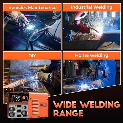 135A Flux Core MIG Welder 110V Gasless Portable 3 In 1 Welding Machine For Flux Core MIG Lift TIG And Stick in use for various tasks