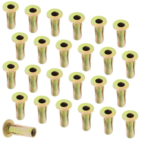 25 Pack Multi Grip Rivet Nut Inserts Pre Bulbed One Quarter Inch Twenty Thread Heavy Duty Nutsert For Sheet Metal