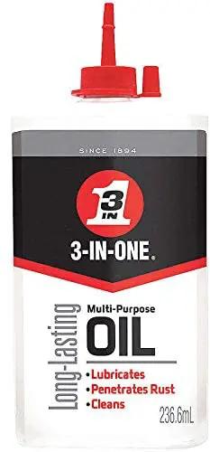Bottle of long-lasting Multi Purpose Lubricant Oil With Drip Applicator for tools, hinges, and wheels, 8 oz pack of 2