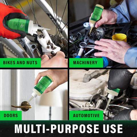 All Purpose Lubricating Oil For Home Auto And Shop Use 4 Oz With Precision Drip Applicator used on bike, machinery, door, and car parts