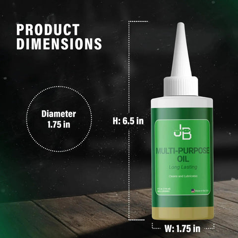 All Purpose Lubricating Oil For Home Auto And Shop Use 4 Oz With Precision Drip Applicator Long Lasting Anti Rust Formula bottle dimensions