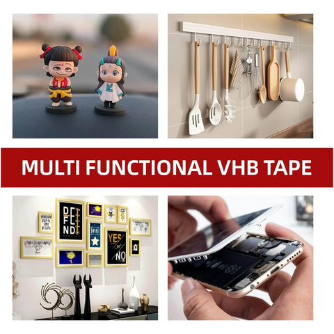 Multi-use of Heavy Duty Double Sided Foam Tape 2 Inch By 15.4 Foot Model 5952 Mounting Tape for home and automotive applications.