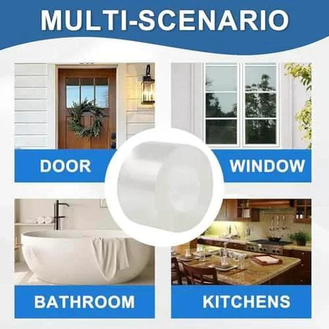 Window Sealing Tape 2IN x 33 FT use scenarios for doors, windows, bathrooms, and kitchens