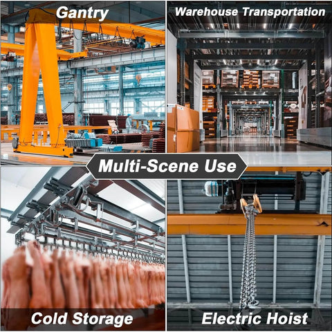 2 Wheel Trolley Assembly Rollers for 1-5/8 Inch Wide & Taller Strut Channel, multi-scene industrial use illustration