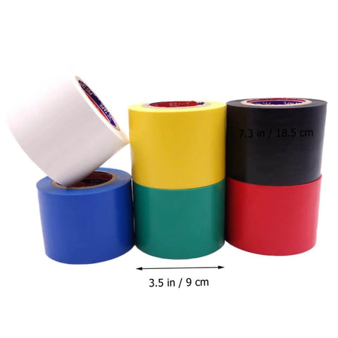 6 Rolls All Weather Greenhouse Repair Tape For Tarp Sealing And Emergency Fixes, Heavy Duty Film Tape stacked in assorted colors