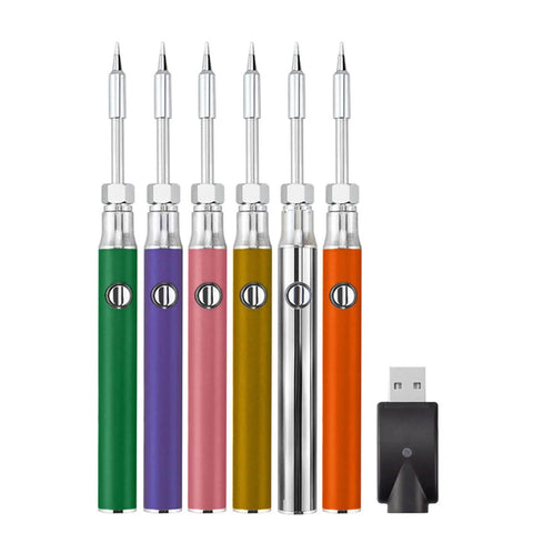 Portable 350mAh Soldering Iron Battery Rod With Three Voltage Settings for precise circuit board welding, color variations.