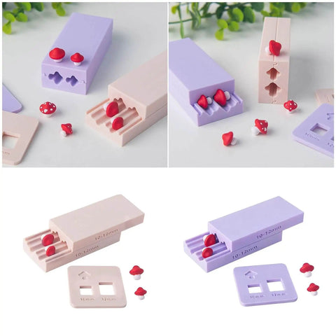 Mushroom Shape Clay Roller for Bead Making Two Sizes Interchangeable Ends 10mm and 12mm Jewelry Crafting Tool Texture Roller