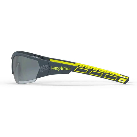 Side view of MX250 Variomatic Safety Glasses With Transition Lenses Anti Fog ANSI Z87 UV showcasing lightweight frame and tinted lenses.