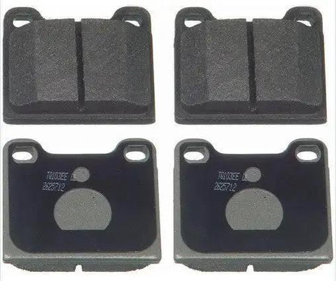 1991 Ford F-350 Front MX450 Semi-Metallic Disc Brake Pad Set showing four brake pads, semi-metallic material, designed for reliable road performance.