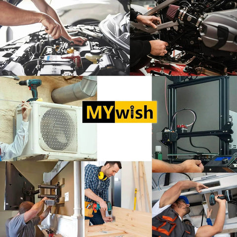 Collage showing diverse uses of 254 Piece 304 Stainless Steel Nuts and Bolts Kit With Flat Spring Washers Ten Common Sizes Fully Threaded