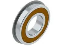 Premium NACHI 6013-2NSENR deep groove ball bearing, side view, steel cage, two seals, 65x100x18 mm, single row with snap ring.
