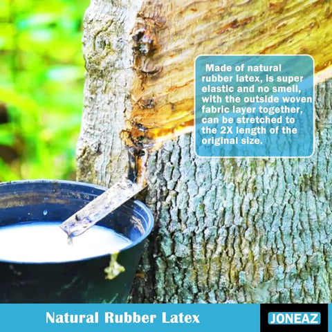 Natural rubber latex being collected from a tree into a container