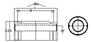 NB GM6WUU 6mm Slide Bush Ball Bushings Linear Motion Bearing