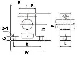 NB Linear Systems WH16A 1 inch Shaft Support Supporter - VXB Ball Bearings