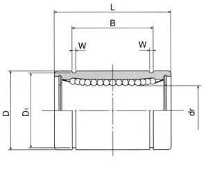 NB SW4 1/4 inch Ball Bushings Linear Motion - VXB Ball Bearings