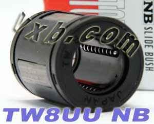 NB TW8UU 1/2 inch Self Aligning Ball Bushing Linear Motion - VXB Ball Bearings