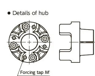 NBK Japan MJB-55-BL 6mm to 8mm Jaw-type Flexible Coupling