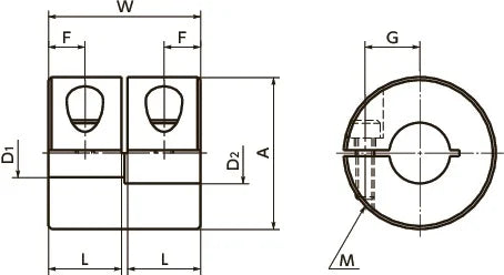 NBK Japan MRG-16C 5mm to 5mm Jaw-type Flexible Coupling - VXB Ball Bearings