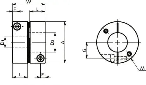 NBK Japan XHS-15C-3-5 3mm to 5mm Jaw-type Flexible Coupling
