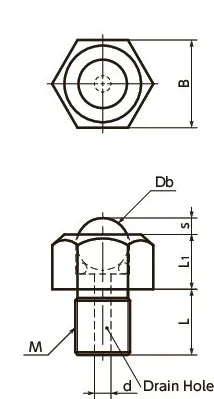 NBK Japan BRUHN-8-N Hex Head Screw Type Ball Transfer Unit for Upward, Downward & Sideward Facing Applications