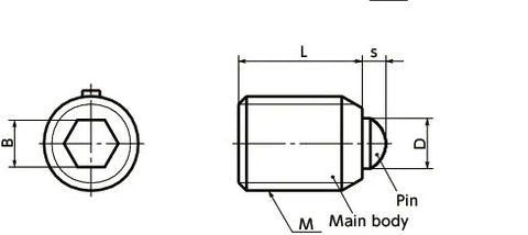 NBK Japan PSSS-8-1 Stainless Steel Heavy Load Mini Ball Plunger